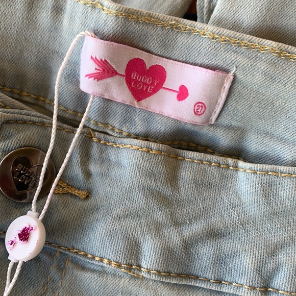 NWT Buddylove moonshine hi waist flare light blue Jean pants sz 27 - Picture 6 of 11